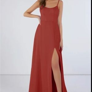 Azazie Moira in Terracotta A2 Bridesmaid Dress